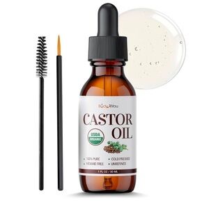 Organic Castor oil for lash growth and hair growth 1 fl oz eyebrow growth